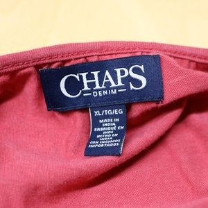 Chaps Tops - Chaps Red/Rose XL Vneck 3/4 Sleeve Cotton Blouse Chaps Tops - Chaps Red/Rose XL Vneck 3/4 Sleeve Cotton Blouse
